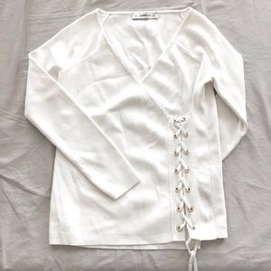 Zara Sweaters - Zara white sweater Zara Sweaters - Zara white sweater